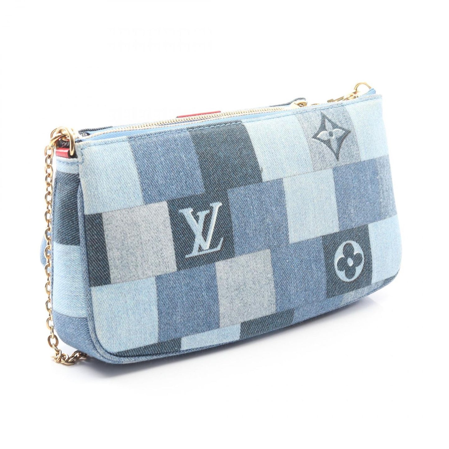 Louis Vuitton Shoulder Bag Multy Pochette Accessoir Denim Leather — view 2