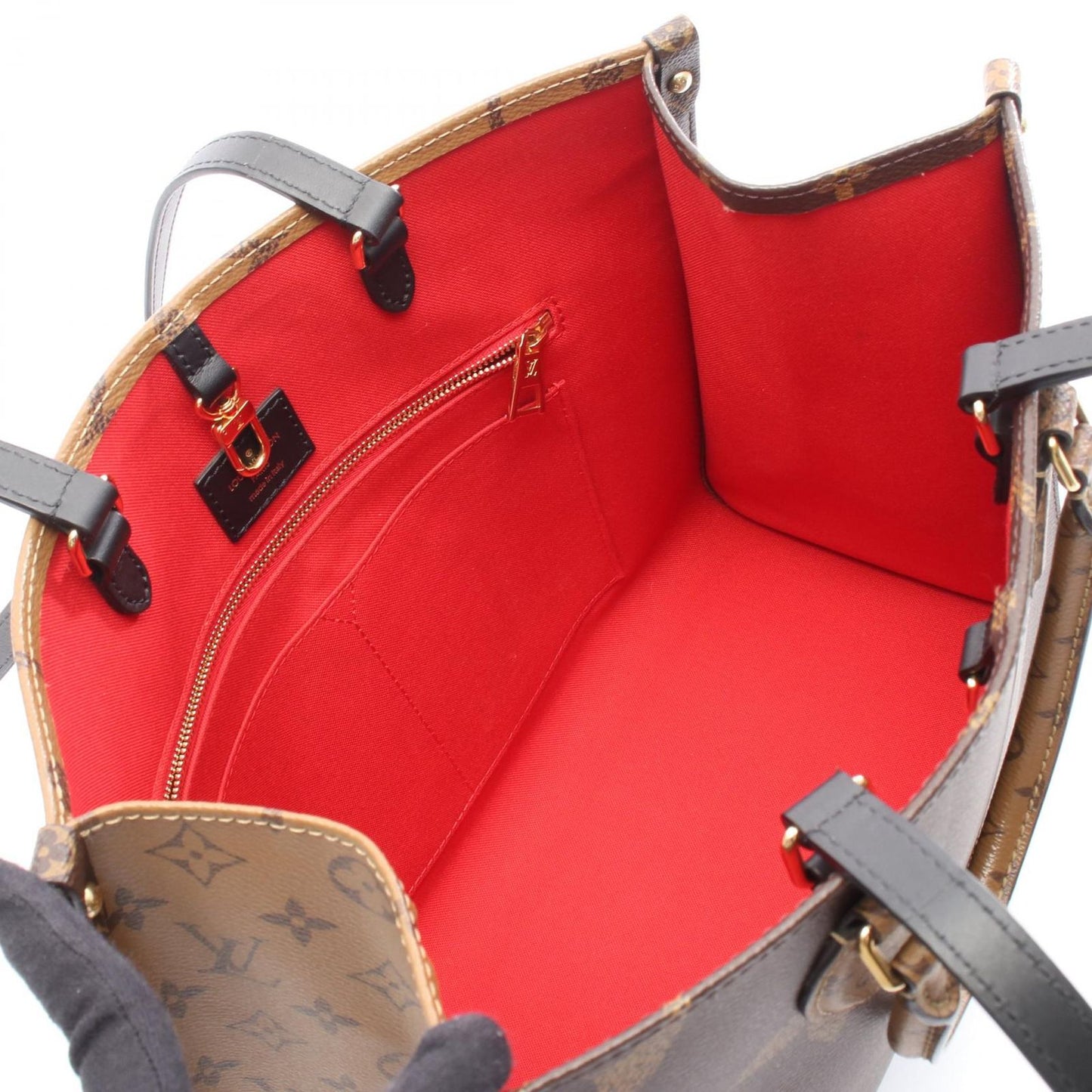 Louis Vuitton Tote On The Go MM Canvas Leather — view 3