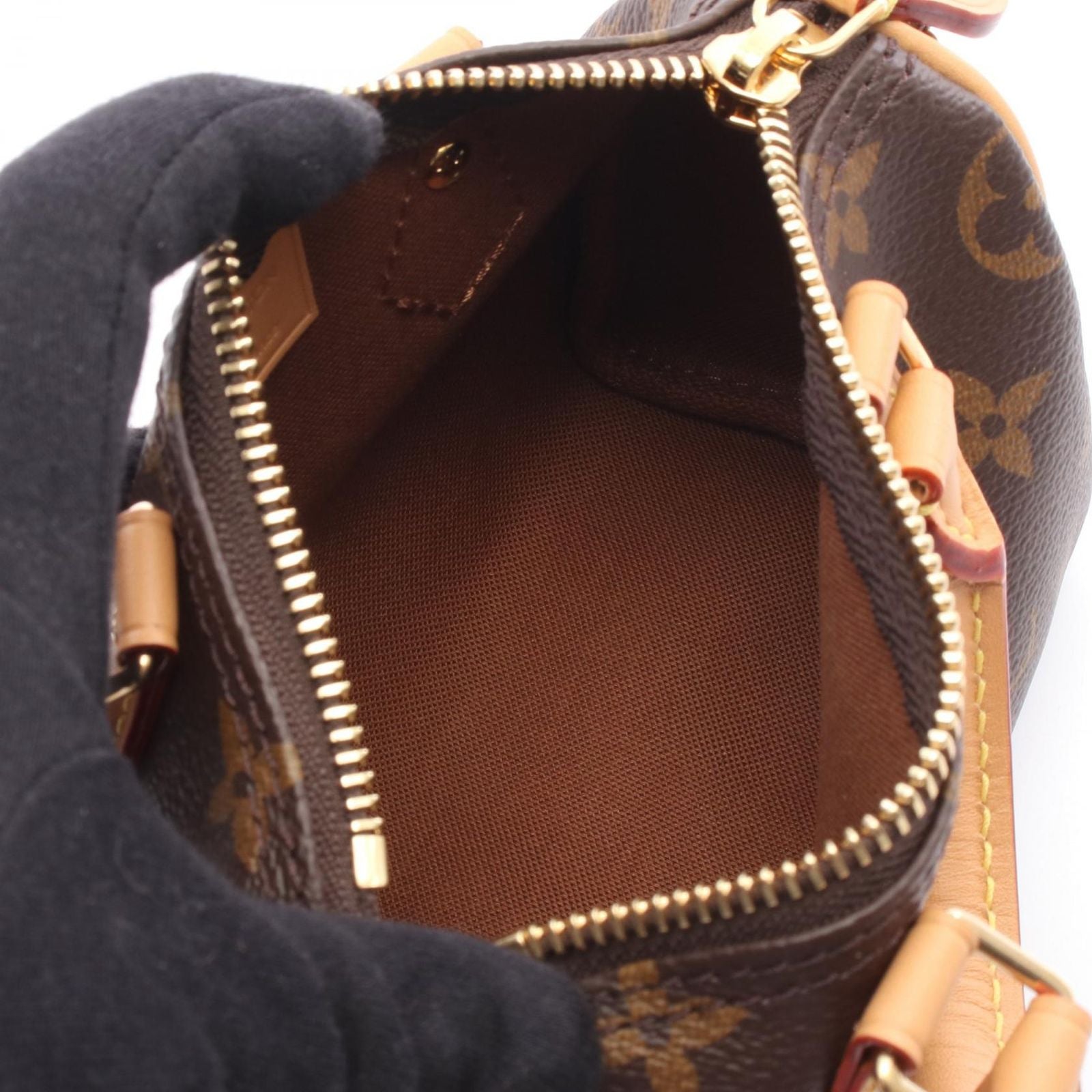 Louis Vuitton Handbag Nano Speedy Canvas Leather — view 3