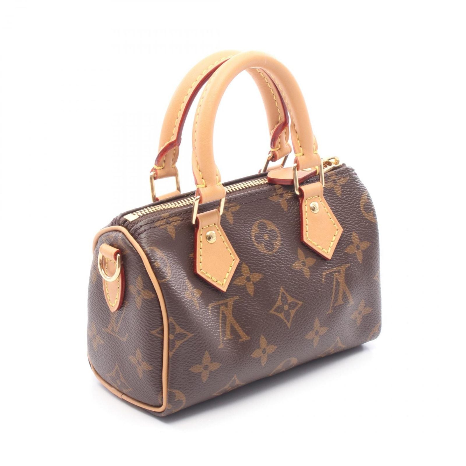 Louis Vuitton Handbag Nano Speedy Canvas Leather — view 2