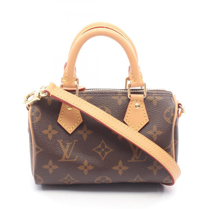 Louis Vuitton Handbag Nano Speedy Canvas Leather