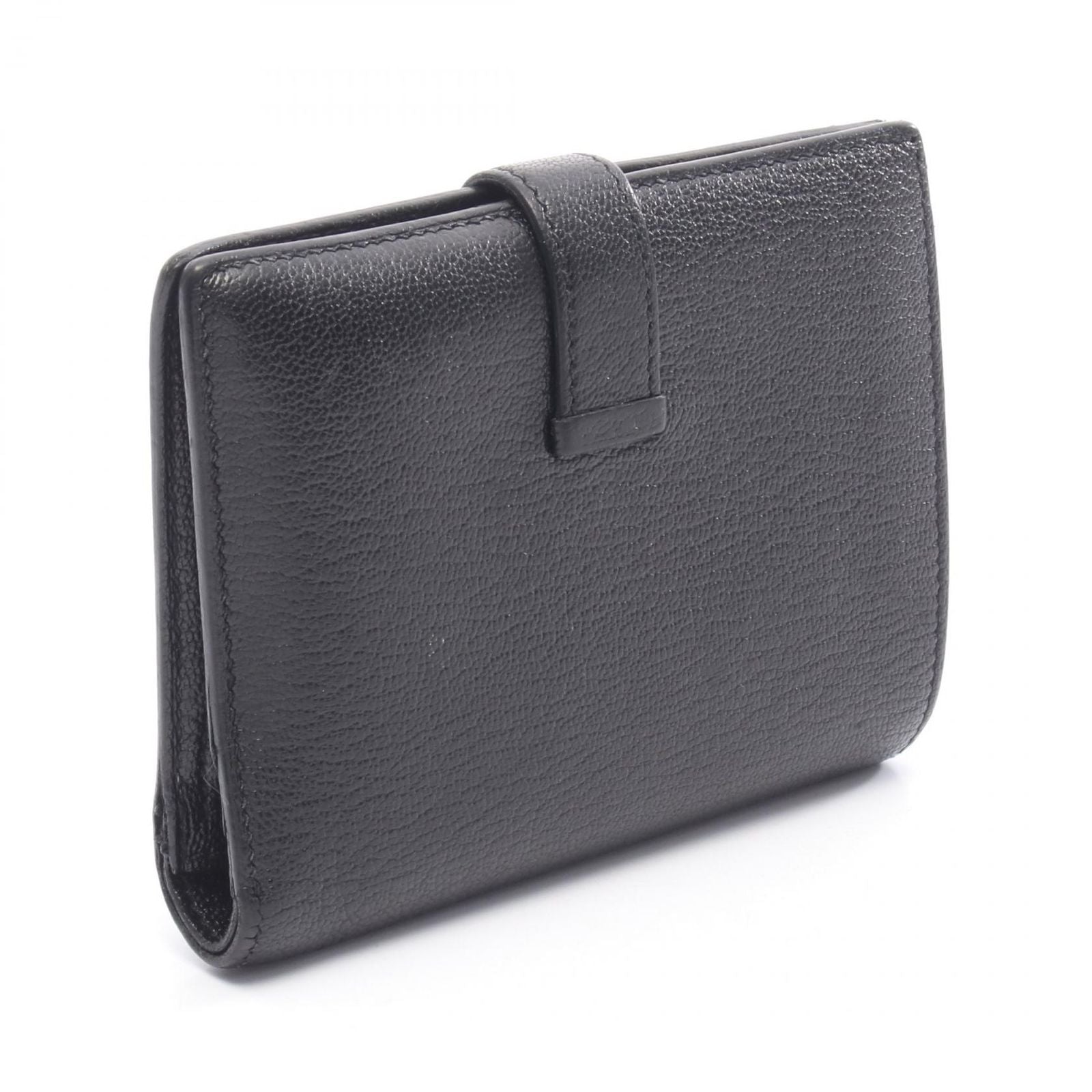Hermes Bifold Wallet Bearn Compact Black Leather — view 2