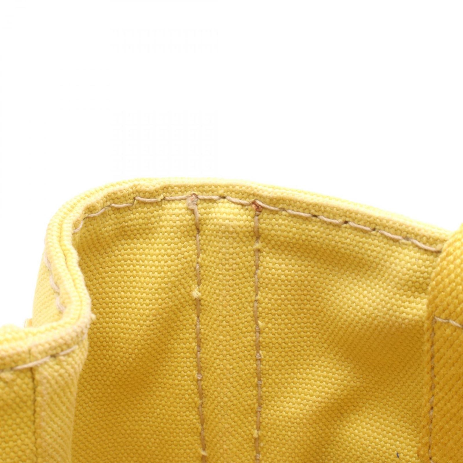 Prada Tote Canapa Mini Yellow Canvas — view 8
