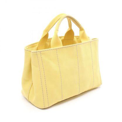 Prada Tote Canapa Mini Yellow Canvas — view 2