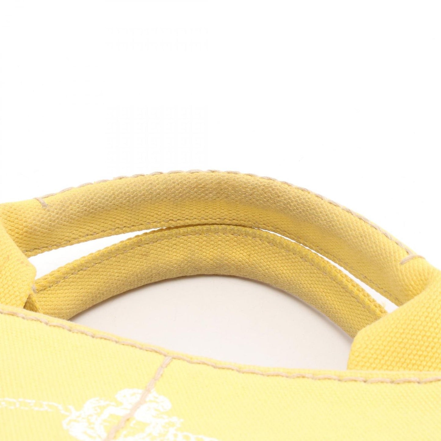 Prada Tote Canapa Mini Yellow Canvas — view 9