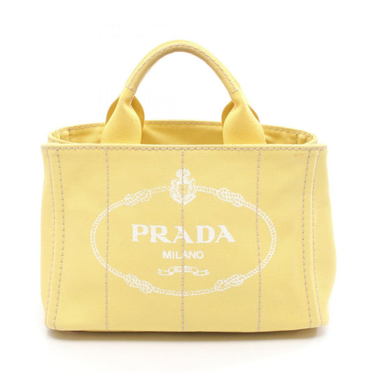 Prada Tote Canapa Mini Yellow Canvas