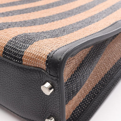 Fendi Tote Peekaboo X-Lite Fit Black Brown Leather — view 5