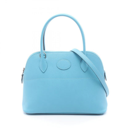 Hermes Handbag Bolide 27 Blue Nole Leather Calf