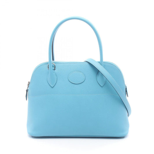 Hermes Handbag Bolide 27 Blue Nole Leather Calf