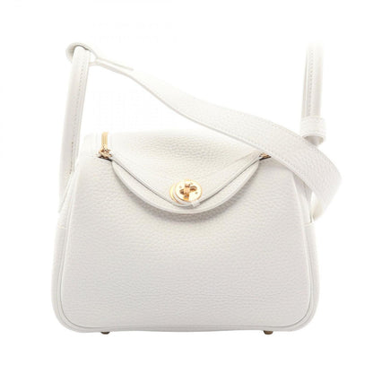 Hermes Shoulder Bag Lindy Mini New White Leather