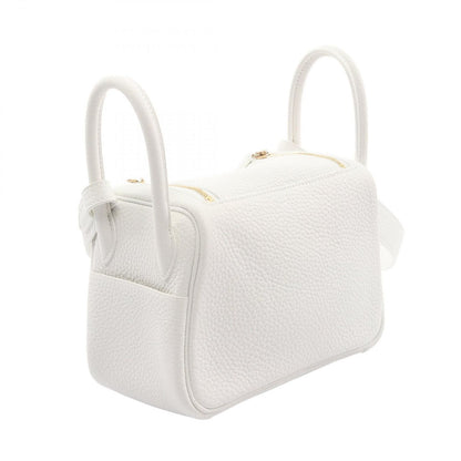 Hermes Shoulder Bag Lindy Mini New White Leather — view 2
