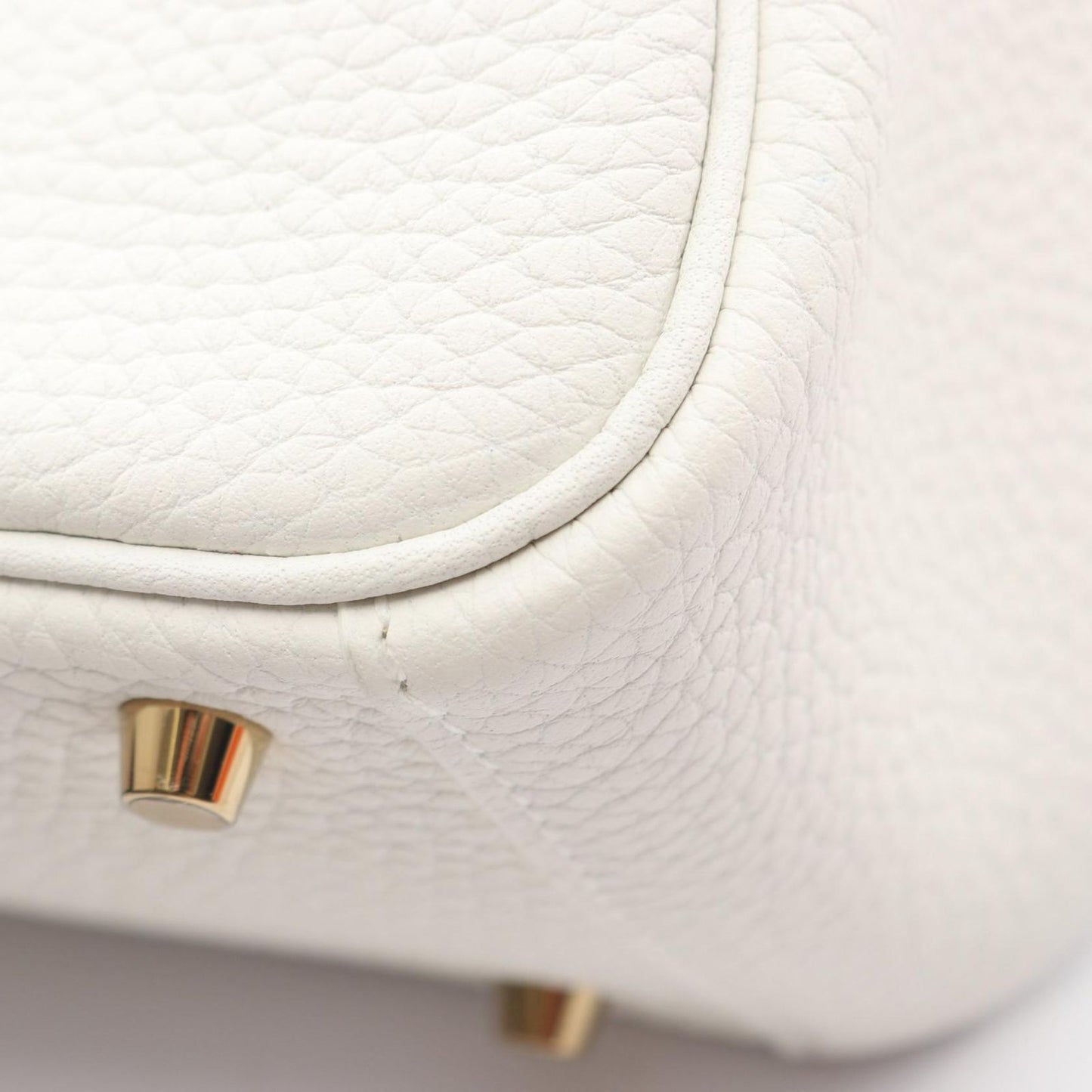 Hermes Shoulder Bag Lindy Mini New White Leather — view 7