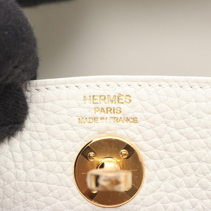 Hermes Shoulder Bag Lindy Mini New White Leather — view 4