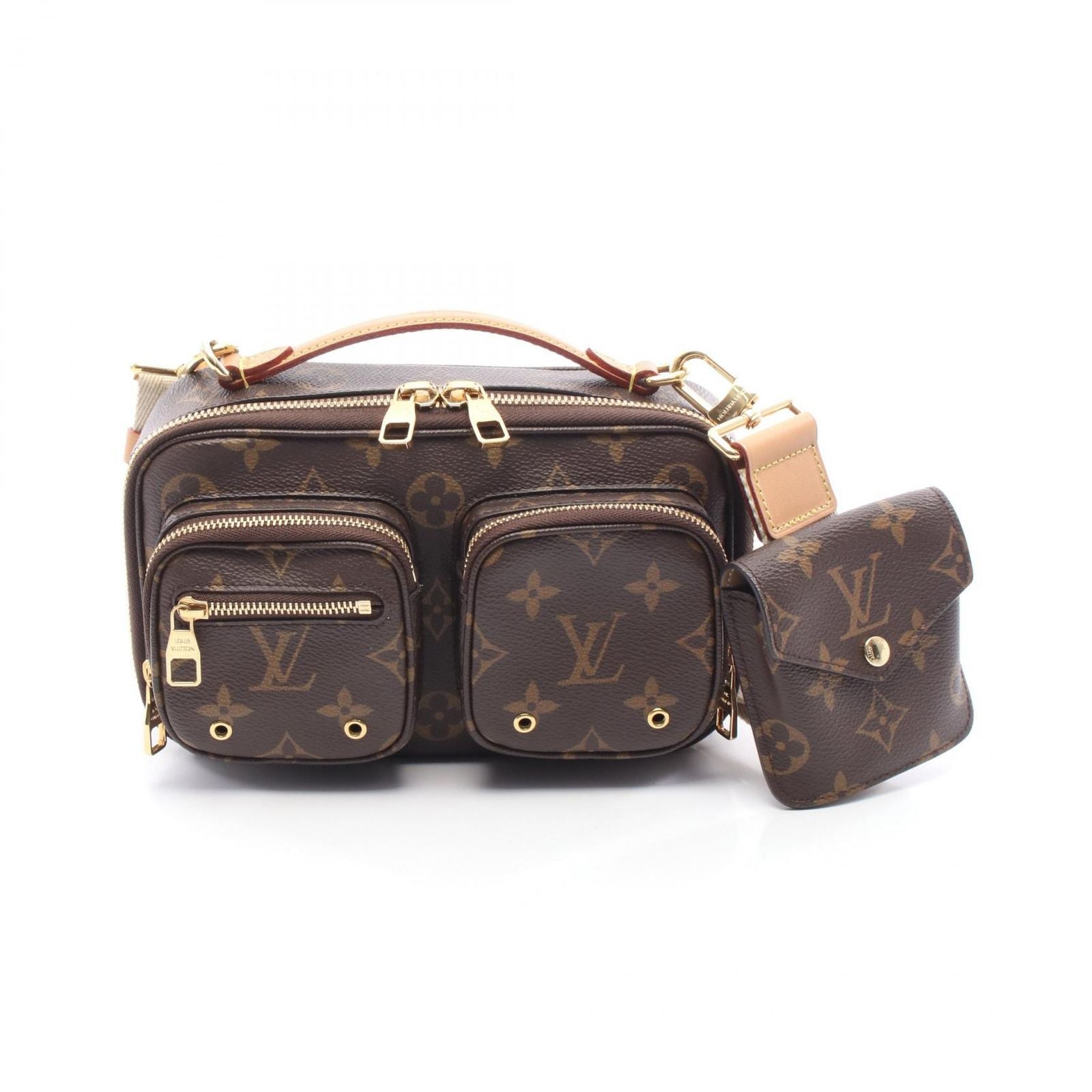 Louis Vuitton Handbag Utility Crossbody Canvas Leather