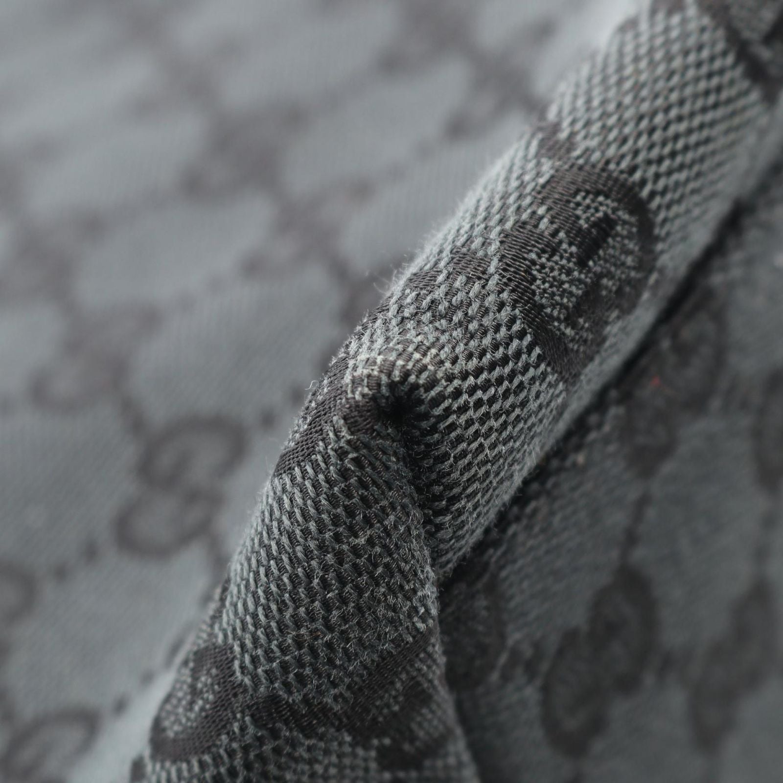 Gucci Shoulder Bag GG Pattern 001 Black Canvas Leather — view 6