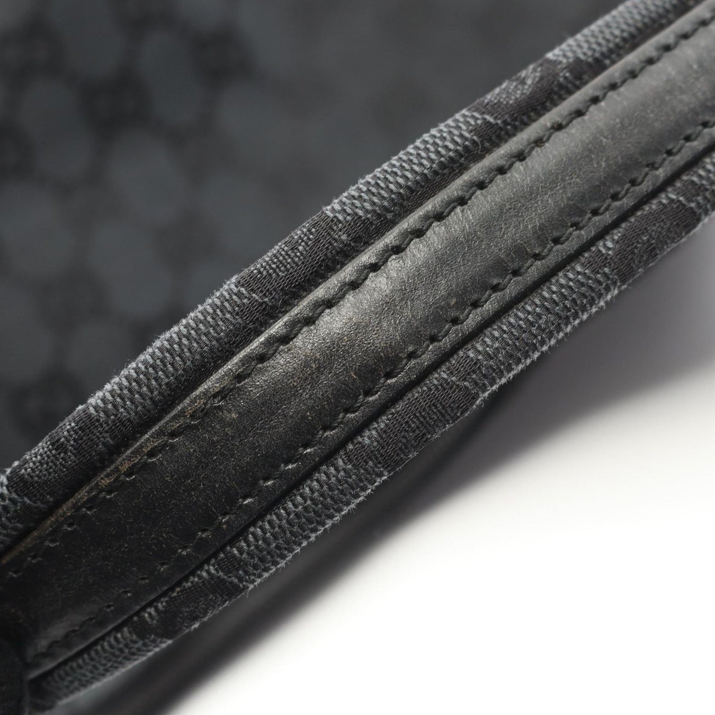 Gucci Shoulder Bag GG Pattern 001 Black Canvas Leather — view 7