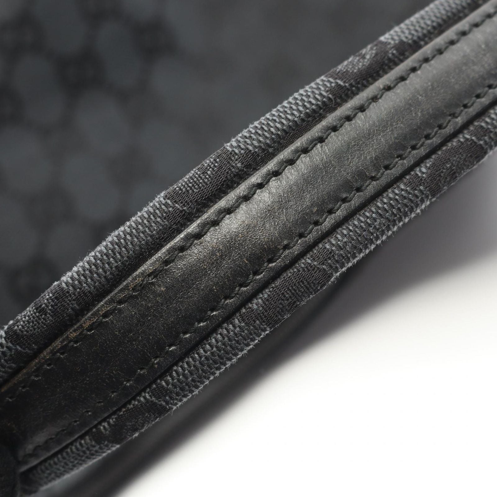 Gucci Shoulder Bag GG Pattern 001 Black Canvas Leather — view 7