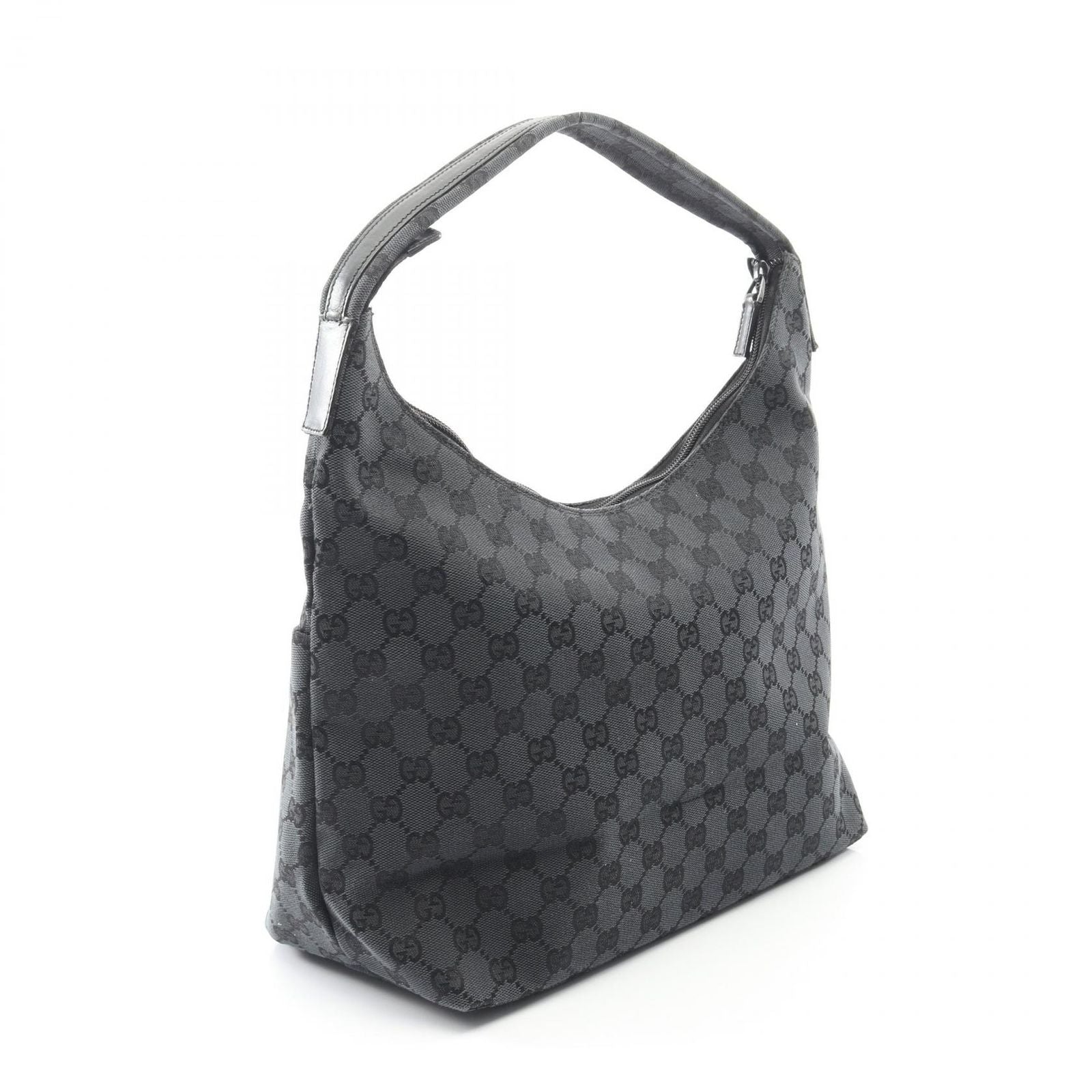 Gucci Shoulder Bag GG Pattern 001 Black Canvas Leather — view 2