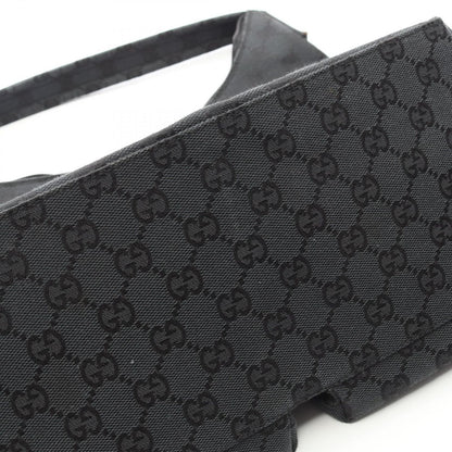 Gucci Shoulder Bag GG Pattern 001 Black Canvas Leather — view 9