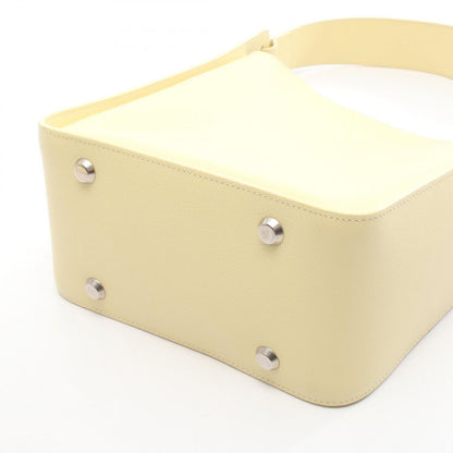 Balenciaga Tote Tour Small North South Pastel Yellow Leather Shoulder Bag — view 8