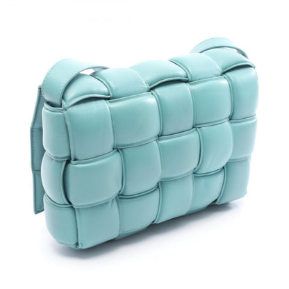 Bottega Veneta Shoulder Bag Padded Cassette Intrecciato Light Blue Leather Maxi — view 2