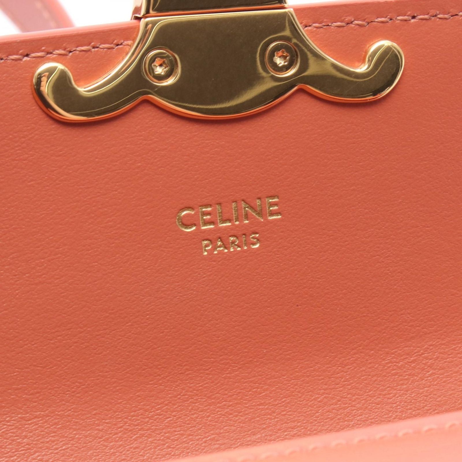 Celine Shoulder Bag Mini Claude Mauve Pink Leather Triomphe — view 4