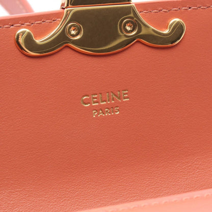 Celine Shoulder Bag Mini Claude Mauve Pink Leather Triomphe — view 4