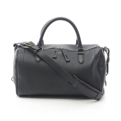 Celine Black Leather 2-Way Boston Bag