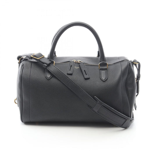 Celine Black Leather 2-Way Boston Bag