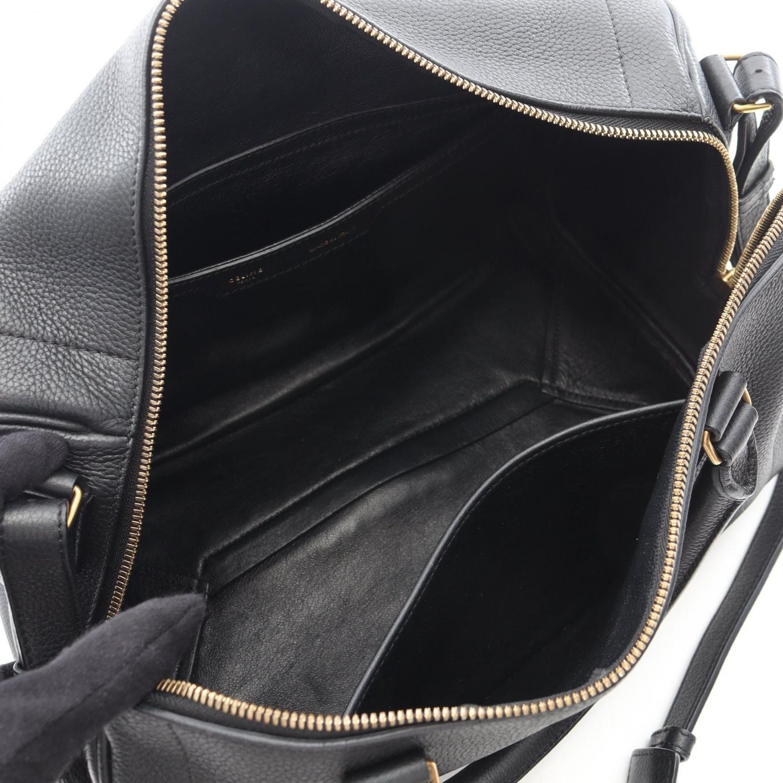 Celine Black Leather 2-Way Boston Bag — view 3