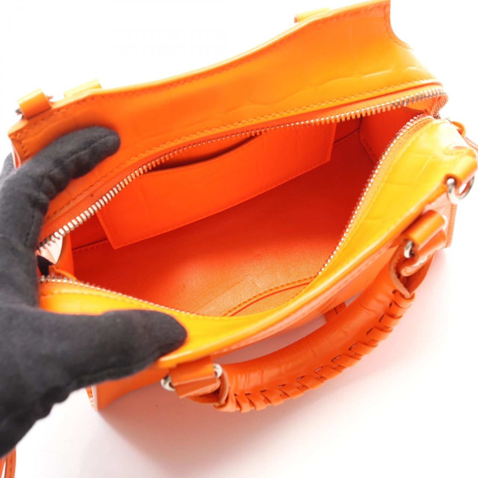 Balenciaga Handbag Neo Class City Mini Neo Classic Mini Orange Leather — view 3
