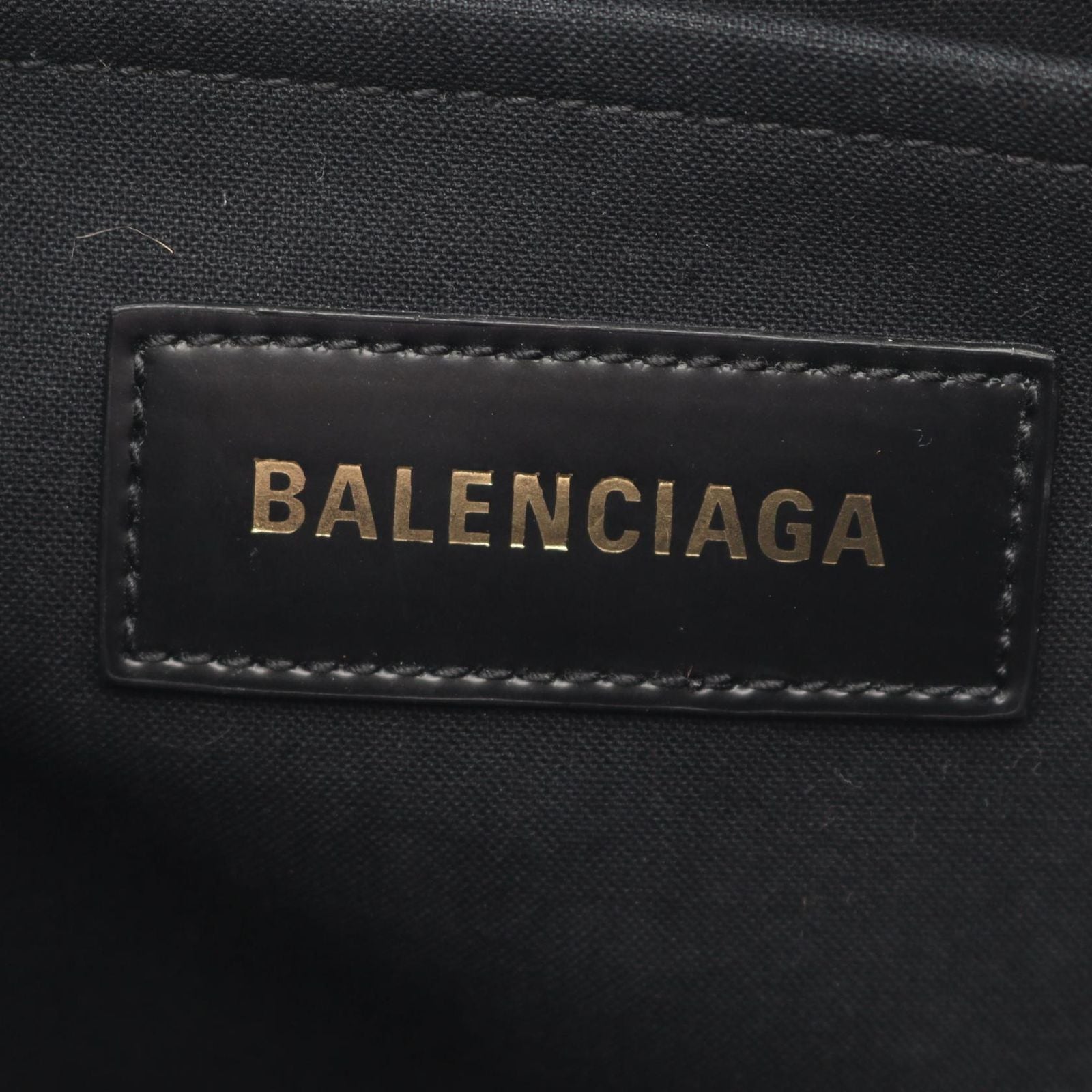 Balenciaga Tote Black Canvas Leather Small — view 4