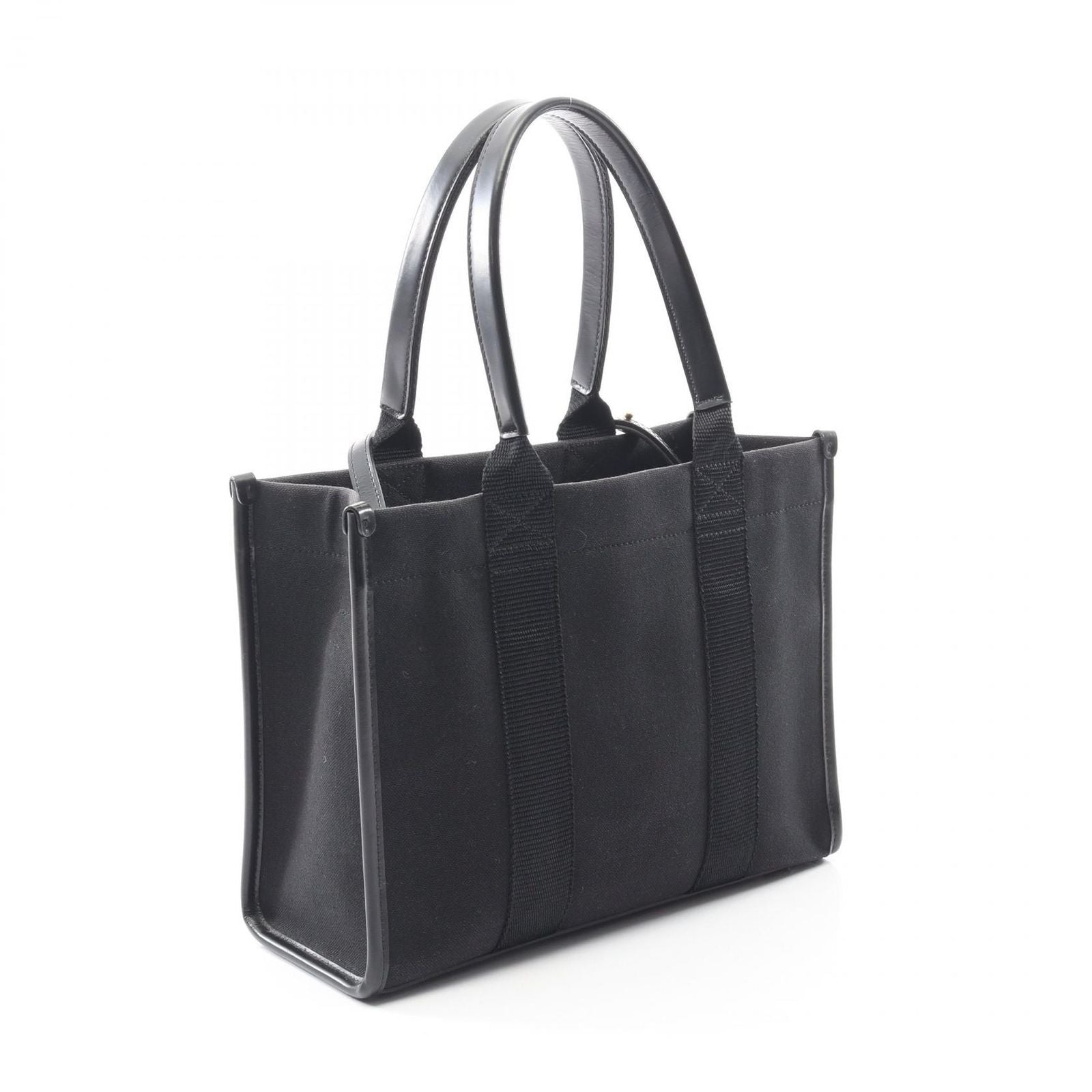 Balenciaga Tote Black Canvas Leather Small — view 2