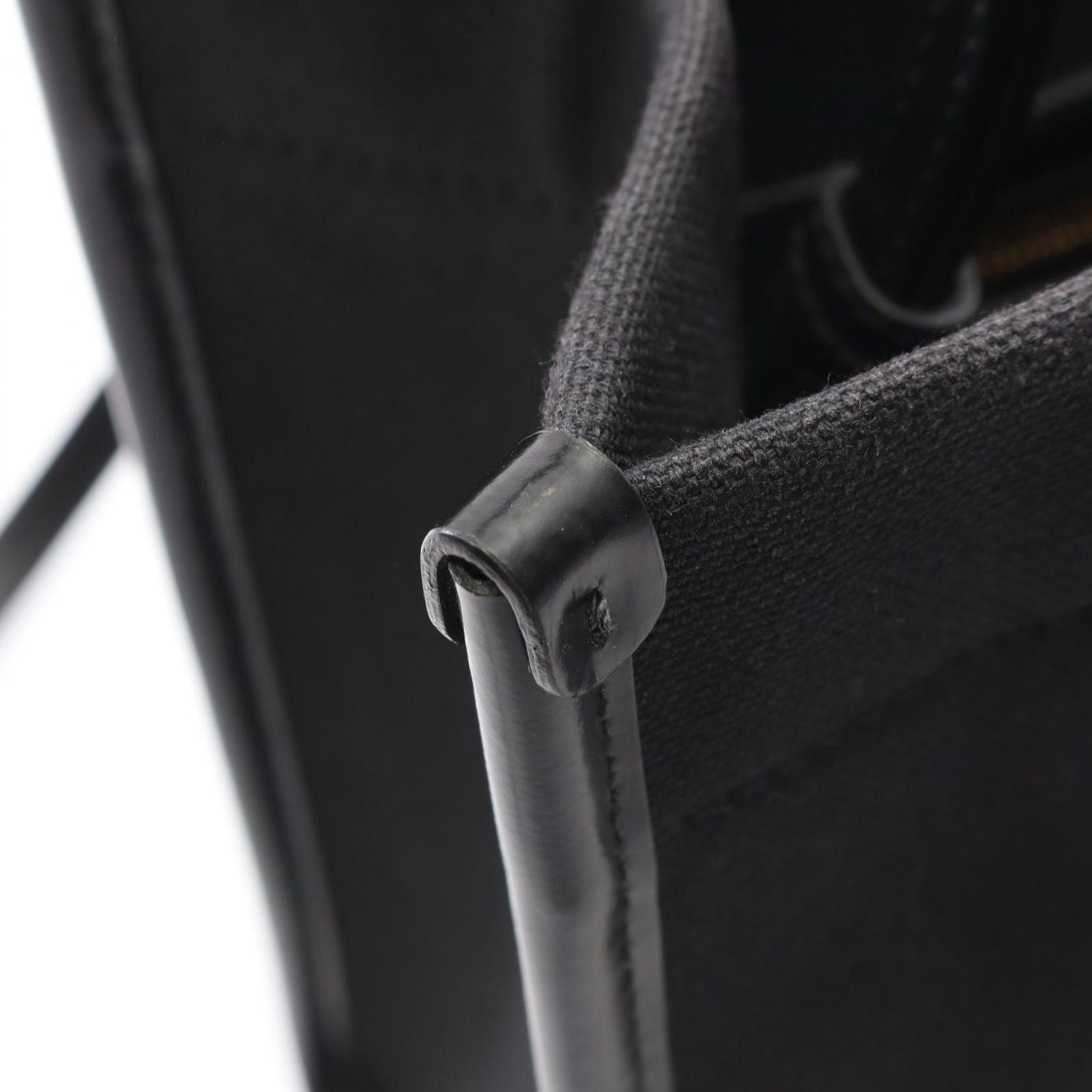 Balenciaga Tote Black Canvas Leather Small — view 9