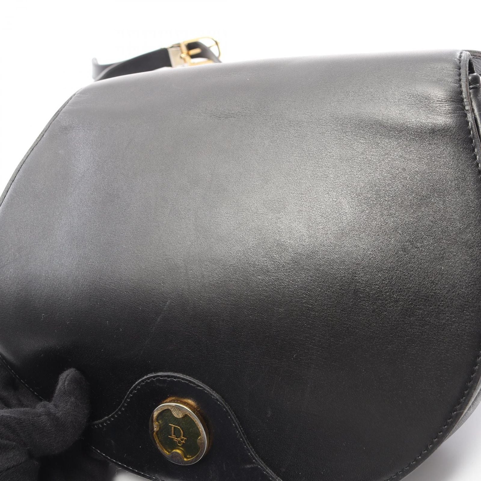Dior Shoulder Bag Black Leather Vintage — view 9