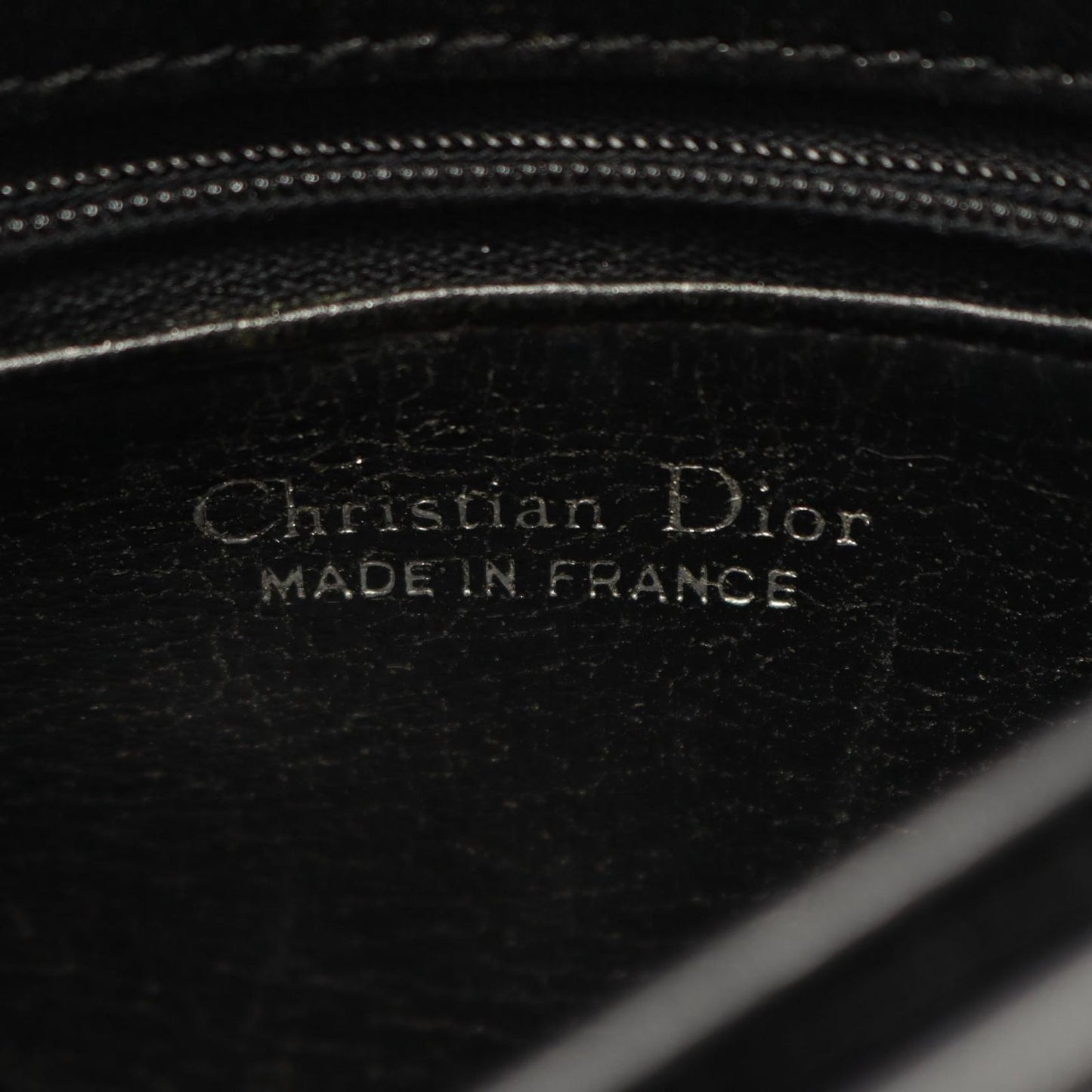 Dior Shoulder Bag Black Leather Vintage — view 4