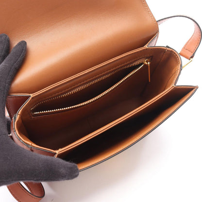 Celine Shoulder Bag Teen Triomphe Natural Brown Canvas Leather — view 3