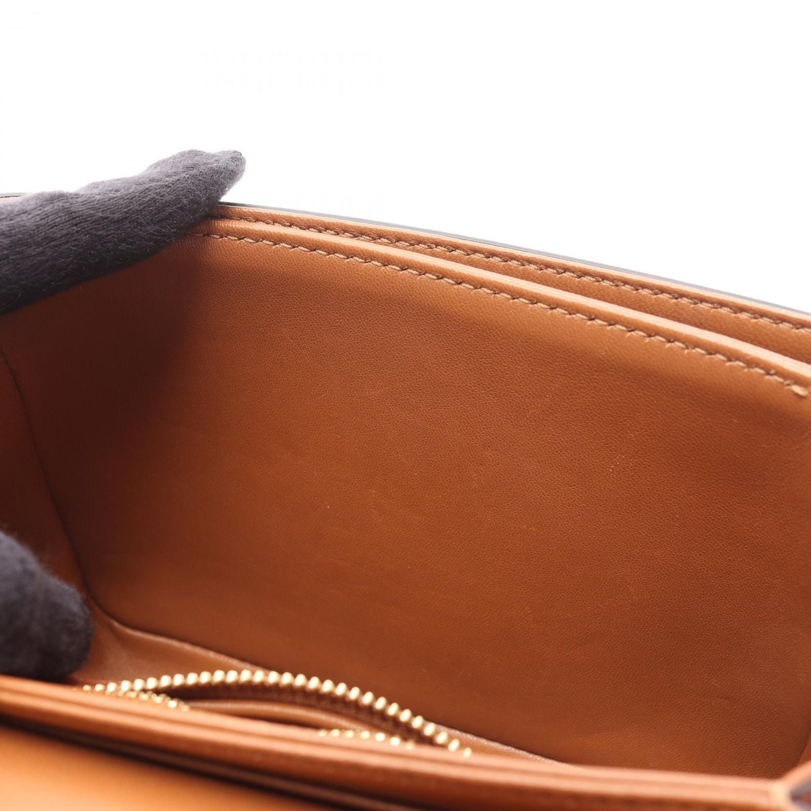 Celine Shoulder Bag Teen Triomphe Natural Brown Canvas Leather — view 7