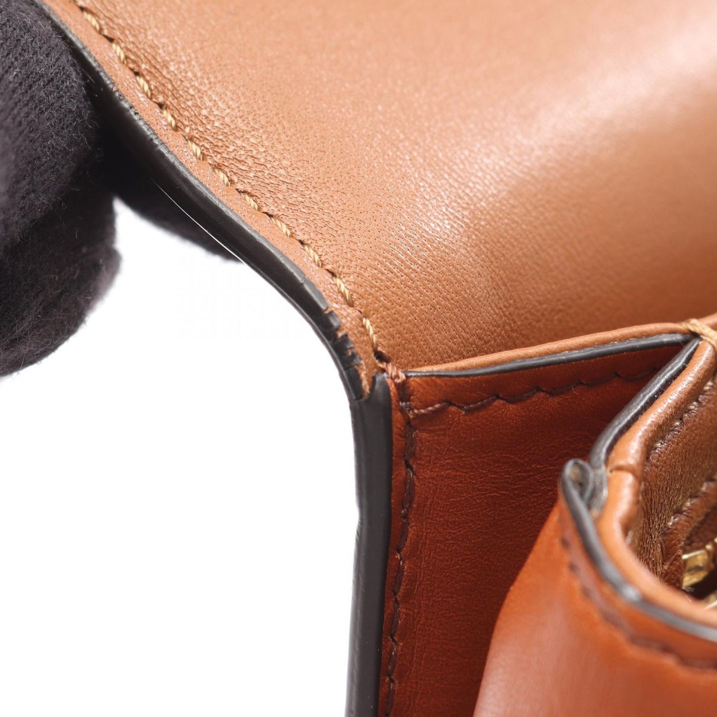 Celine Shoulder Bag Teen Triomphe Natural Brown Canvas Leather — view 8