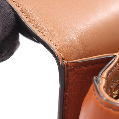 Celine Shoulder Bag Teen Triomphe Natural Brown Canvas Leather — view 8