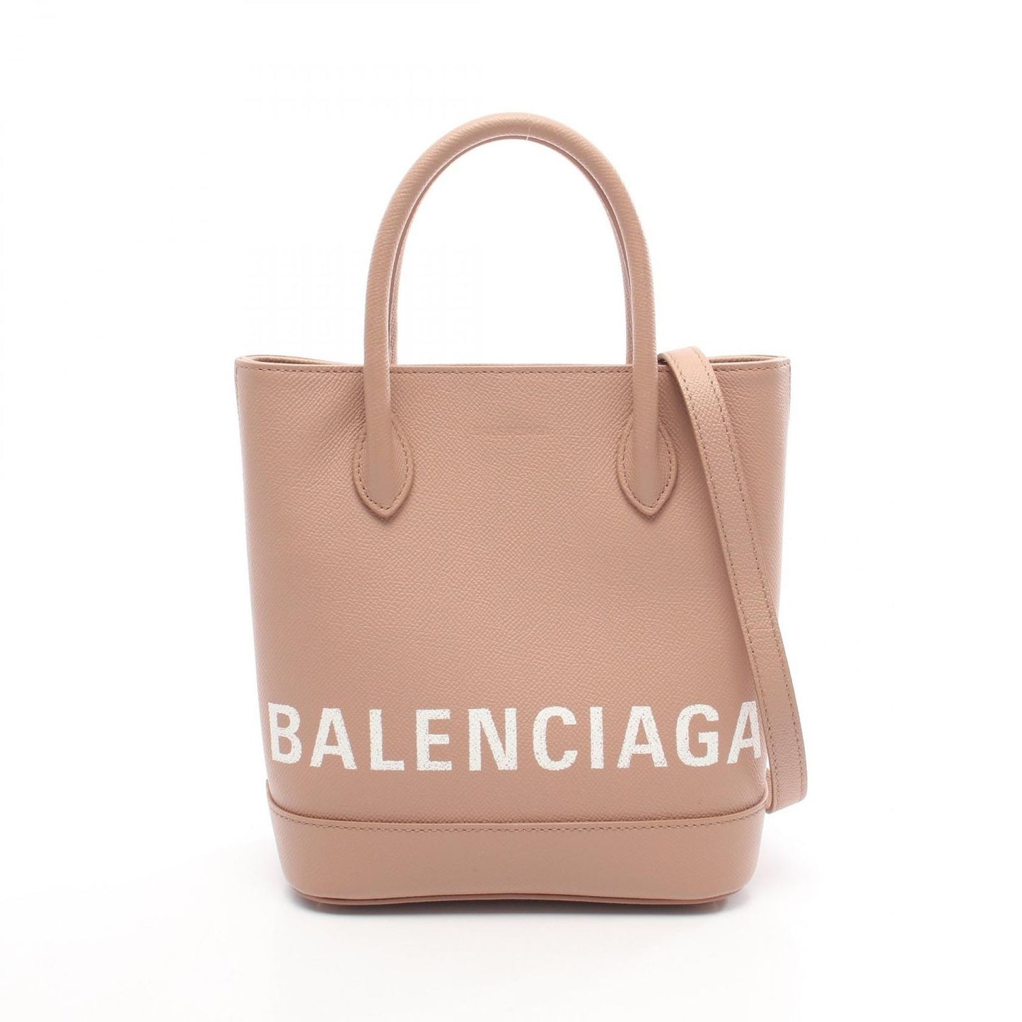 Balenciaga Handbag Ville XXS Pink Beige Leather