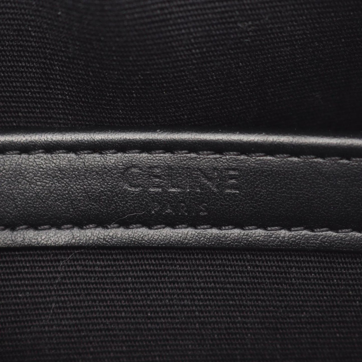 Celine Seri Shoulder Bag Triomphe Black Coating Ting Canvas Leather — view 4