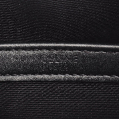 Celine Seri Shoulder Bag Triomphe Black Coating Ting Canvas Leather — view 4