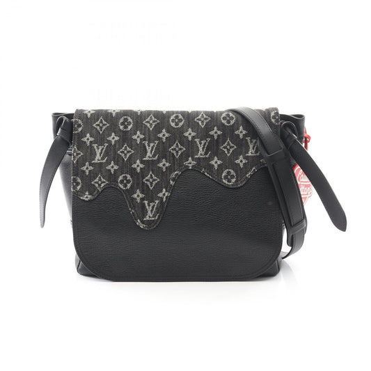 Louis Vuitton Shoulder Bag Besace Tokyo Noir Canvas Leather