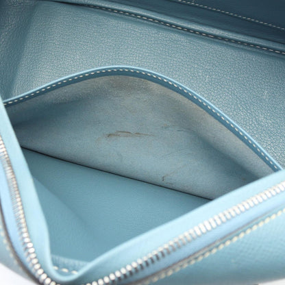 Hermes Handbag Plume 28 Blue Jean Leather Calf — view 6
