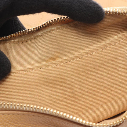 Chanel Shoulder Bag CC Logo Beige Caviar Leather Quilted CC Chang — view 6