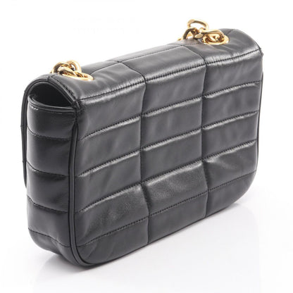Celine Shoulder Bag Matelasse Monochrome Black Leather Chain — view 2