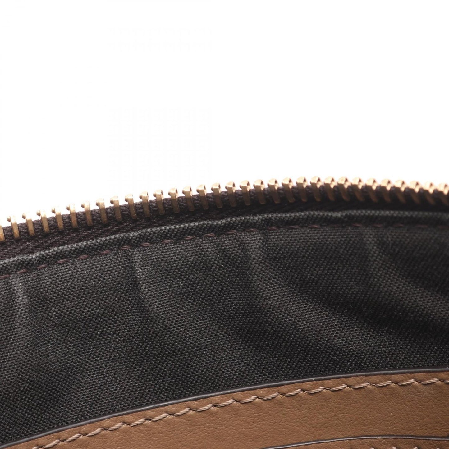 Fendi Handbag Baguette Pouch Zucca Black Brown Canvas Leather Slim Clutch — view 5