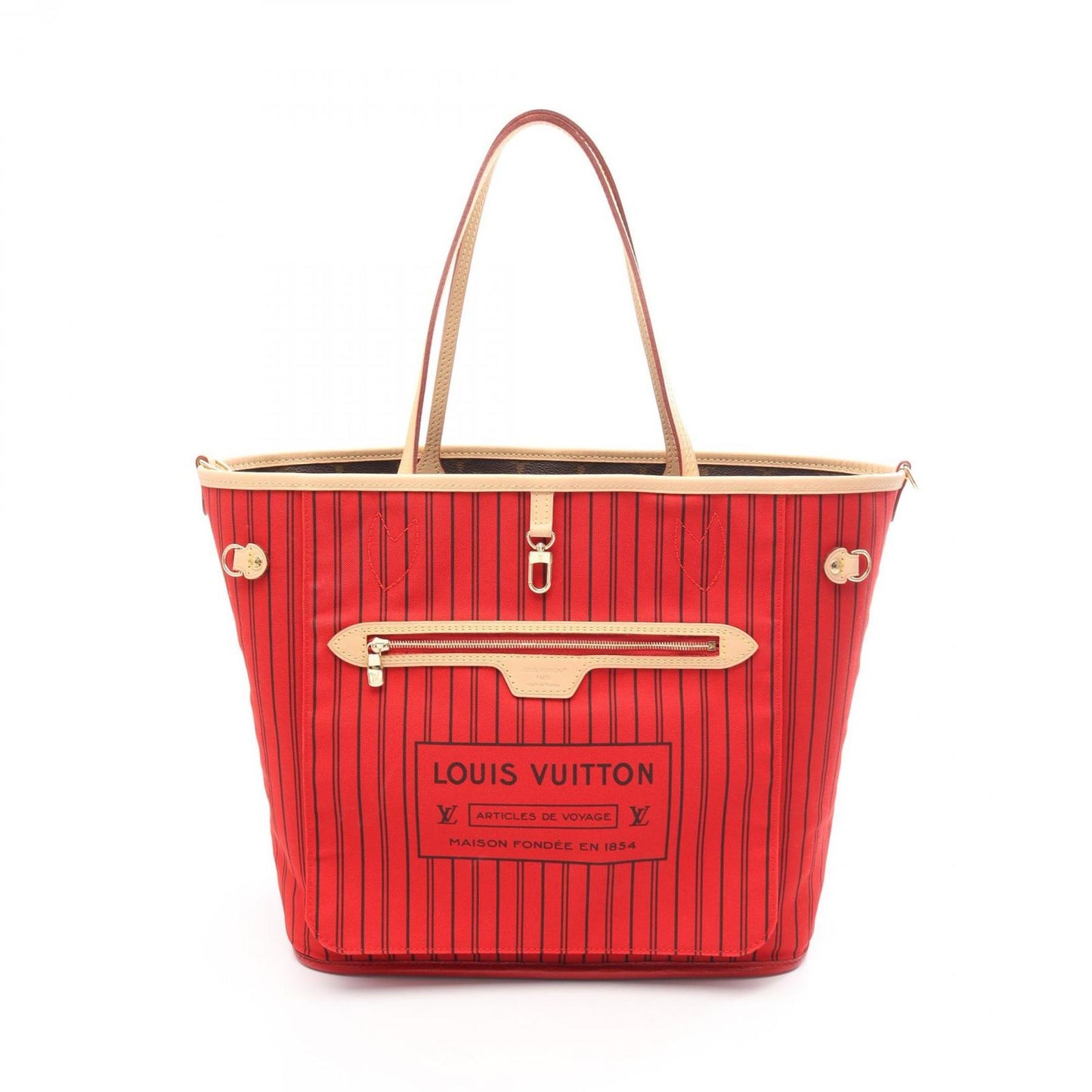 Louis Vuitton Tote Neverfull Inside Out MM Lou Joussari Canvas Leather — view 5