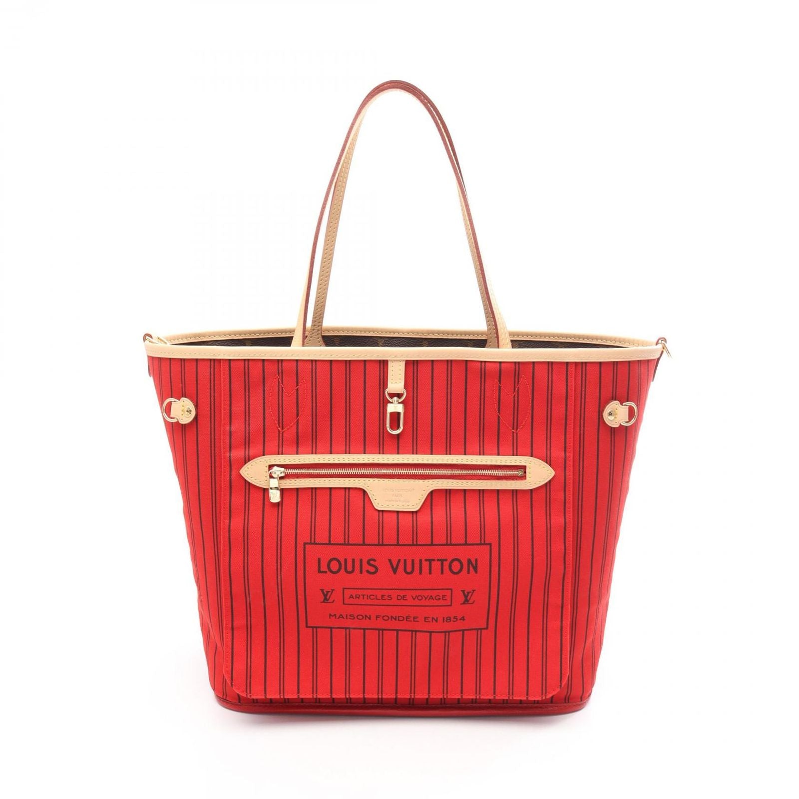 Louis Vuitton Tote Neverfull Inside Out MM Lou Joussari Canvas Leather — view 5